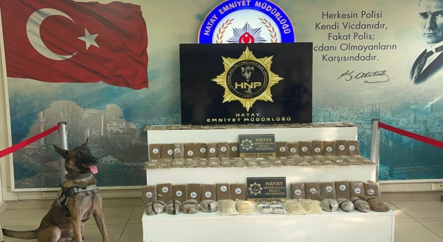 Hatayda 19 bin 740 uyuşturucu hap ve 17 kilo 770 gram esrar ele geçirildi