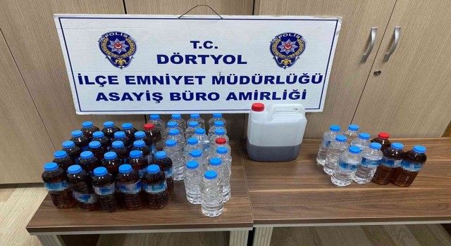 Hatayda 27 litre sahte içki ele geçirildi