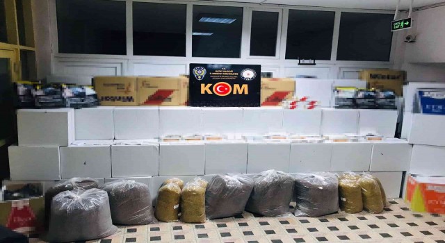 Hatayda kaçak tütün ve makaron operasyonu