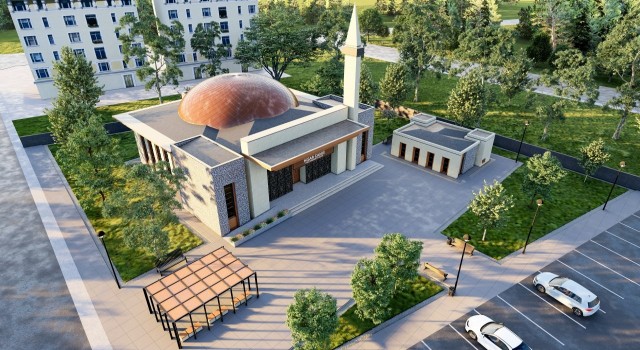 Hisar Camiinin temeli atılıyor