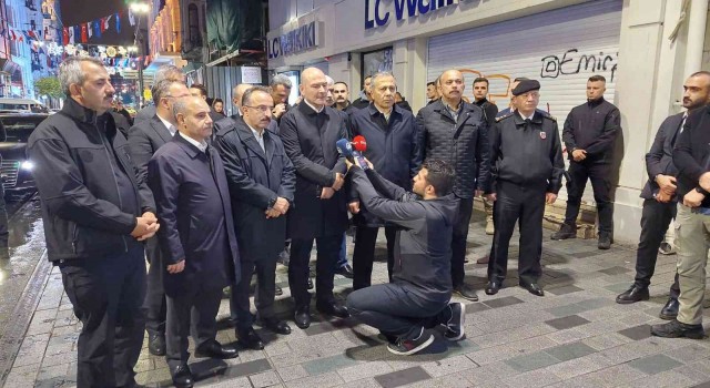 İçişleri Bakanı Süleyman Soylu, “Olayı yapan, bombayı bırakan kişi İstanbul Emniyet Müdürlüğümüzün ekipleri tarafından gözaltına alındı”