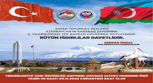 Iğdırda Karabağ zaferinin 2. yıldönümü kutlanacak