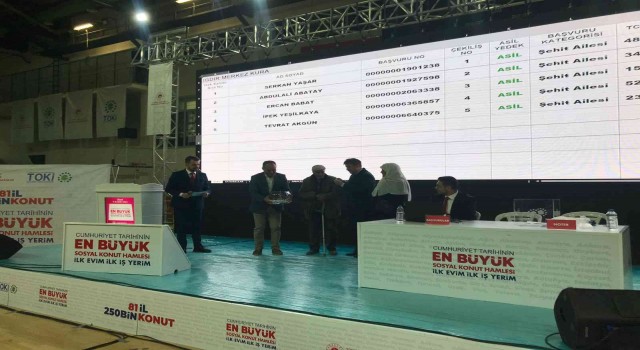 Iğdırda sosyal konutta kura heyecanı yaşandı