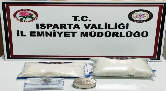 Ispartada 1 kilogram uyarıcı nitelikli madde ele geçirildi
