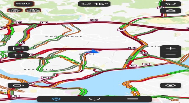 İstanbulda trafik yoğunluğu rekor seviyeye çıkarak yüzde 90a ulaştı