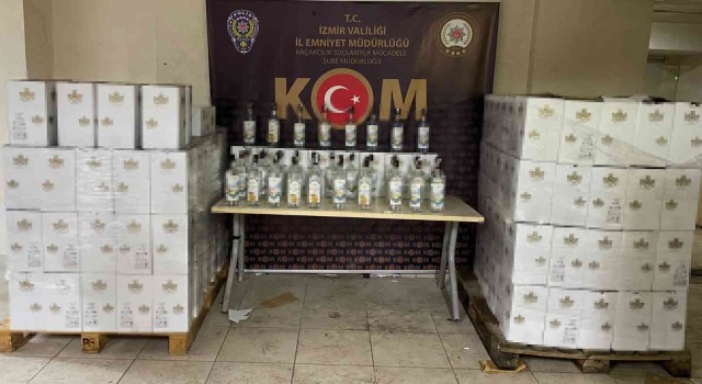 İzmirde sahte etil alkol ve içki operasyonu