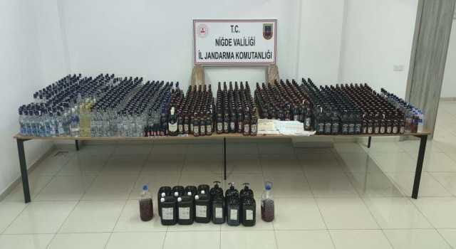 Jandarma operasyonunda 620 litre sahte alkol ele geçirildi