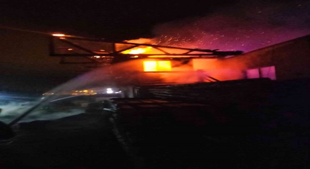 Kereste fabrikasında çıkan yangın korkuttu