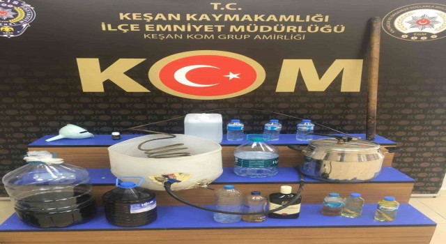 Keşanda sahte içki operasyonu
