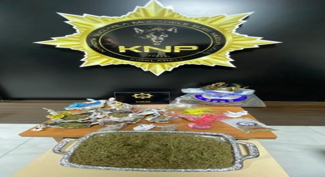 Kırklarelinde bir evde 1 kilo 91 gram esrar ele geçirildi