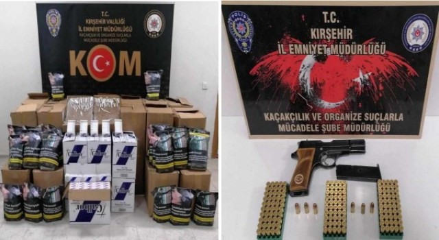 Kırşehirde yüklü miktarda kaçak tütün ele geçirildi