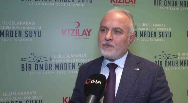 Kızılay Genel Başkanı Dr. Kerem Kınık, “Avrupada mineralli su kişi başı 150 litre tüketilirken, ülkemizde 10-15 litre kadar tüketim olduğunu gözlemliyoruz”