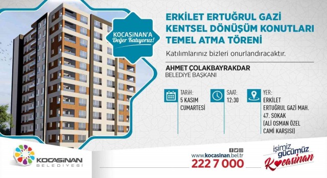 Kocasinan, Ertuğrulgazi Mahallesinde dönüşümle örnek olacak