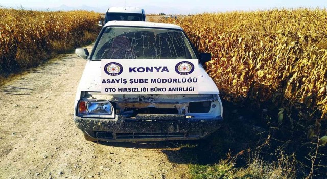 Konyada park halindeki aracı çalan kişi yakalandı