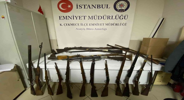 Küçükçekmecede yasa dışı silah imalathanesine operasyon