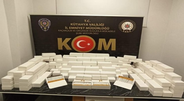 Kütahyada bandrolsüz 54 bin 800 adet makaron ele geçirildi