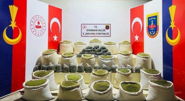 Lice kırsalında 542 kilogram esrar ele geçirildi