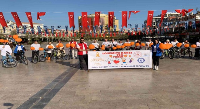 Lösemiye dikkat çekmek için pedalladılar