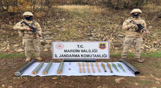 Mardinde arazide terör örgütüne ait 11 adet roket mühimmatı ele geçirildi