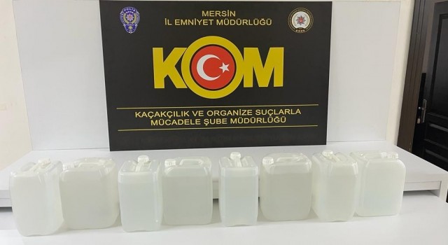 Mersinde 40 litre etil alkol ele geçirildi