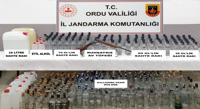 Orduda sahte alkol operasyonu