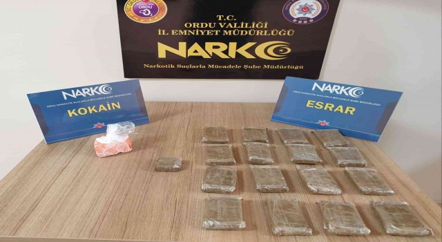Orduda uyuşturucu operasyonunda 1 kişi tutuklandı