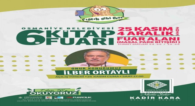 Osmaniyede 6. Kitap Fuarı 25 Kasımda açılıyor