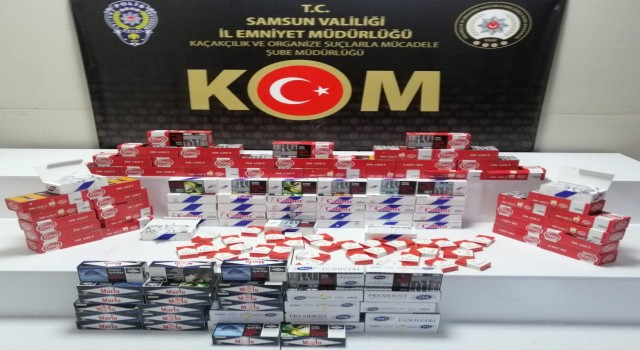 Samsunda 21 bin 280 dal doldurulmuş makaron ele geçirildi
