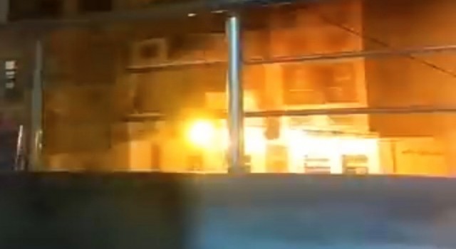 Şanlıurfada trafodaki patlama kamerada