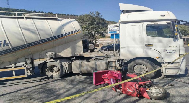 Sarıyerdeki tırın çarptığı motosikletli kurye hayatını kaybetti