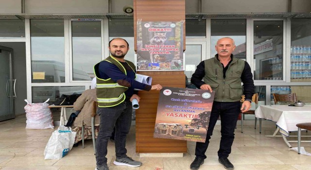 Siirtte yaban hayatının korunması için afişler asıldı