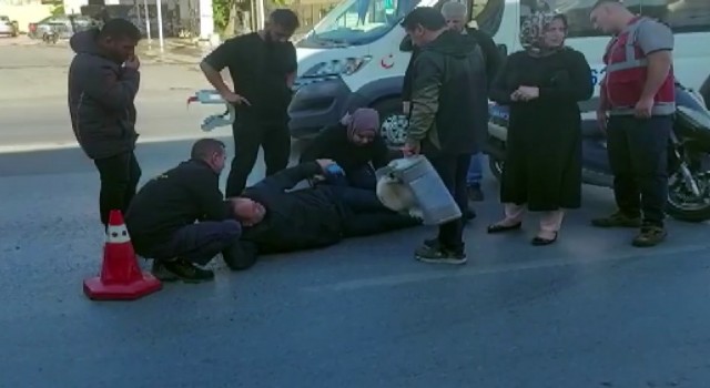 Sultanbeylide refüje çarpan motosikletli yaralandı
