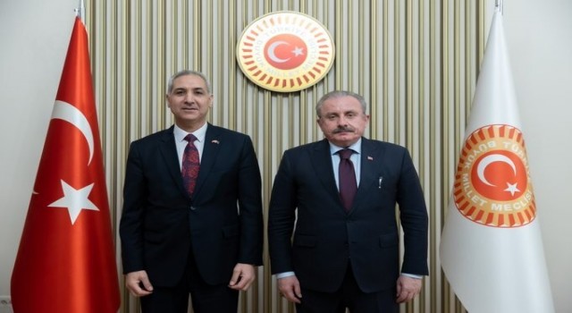 TBMM Başkanı Şentop, Libyanın Ankara Büyükelçisi Mustafa Elgelaibi kabul etti