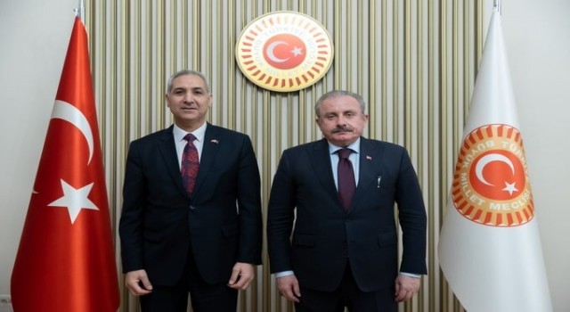 TBMM Başkanı Şentop, Libyanın Ankara Büyükelçisi Mustafa Elgelaibi kabul etti