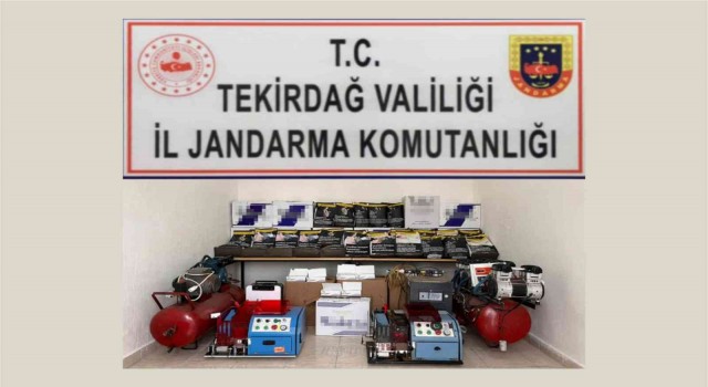 Tekirdağda 100 bin adet kaçak makaron ele geçirildi