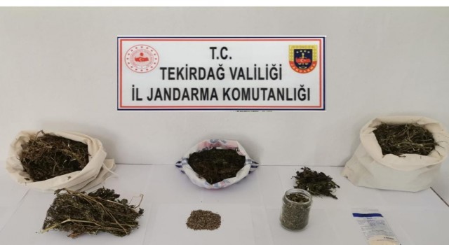 Tekirdağda 3 kilo uyuşturucu ele geçirildi