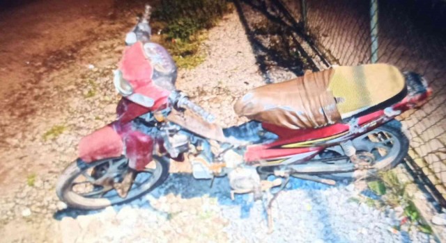 Terk edilmiş motosiklet otoparka çekildi