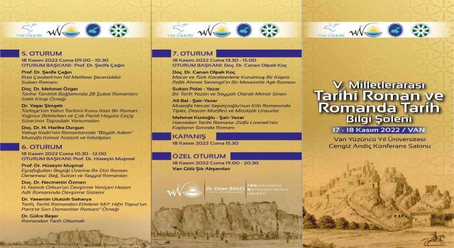 Vanda ‘Tarihi Roman ve Romanda Tarih bilgi şöleni düzenlenecek