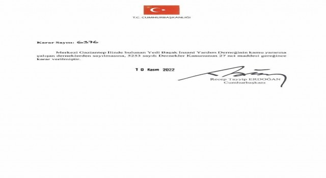 Yedibaşaka kamu yararına çalışan dernek statüsü verildi