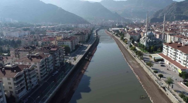 Yeşilırmakı cazibe merkezine dönüştürecek proje havadan görüntülendi