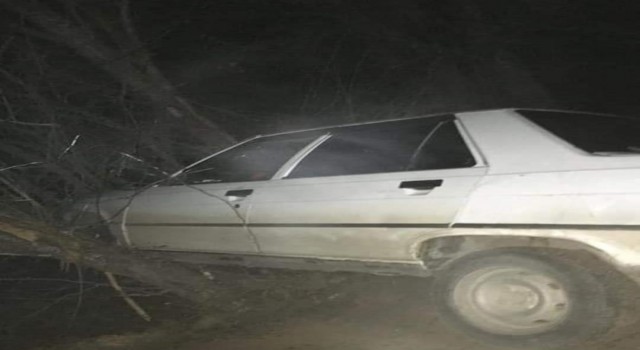Yoldan çıkan otomobil ağaçlara çarparak durabildi: 1 yaralı