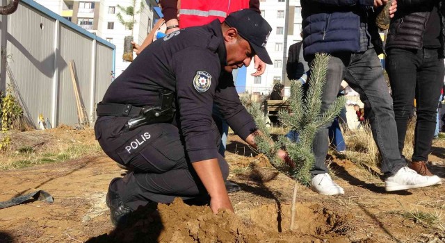 Yüksekovada 2 bin 700 fidan toprakla buluşturuldu