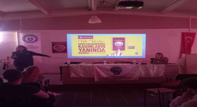 ADÜ Karacasu Memnune İnci MYOda Kadına Yönelik Şiddet Farkındalığı Semineri verildi