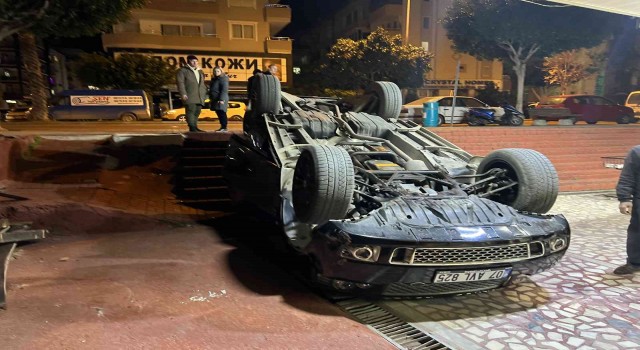 Alanyada viteste unutulan lüks cip devrildi