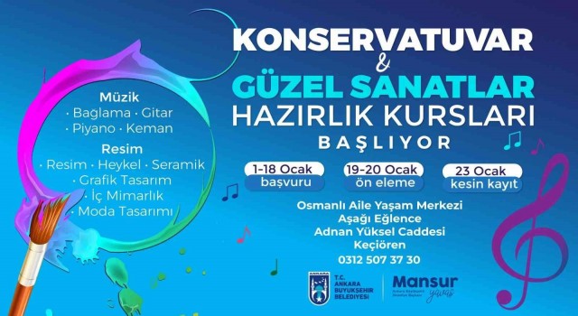 Ankarada konservatuvar ve güzel sanatlar hazırlık kursları başlıyor