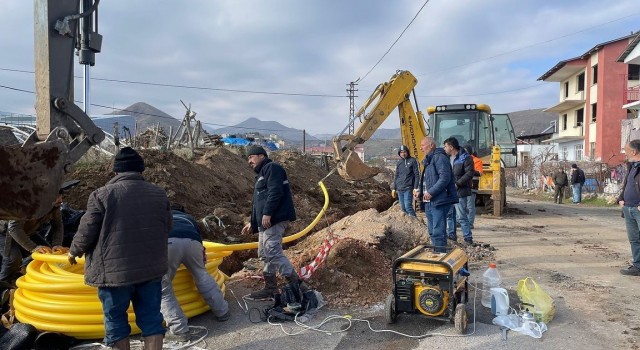 Arapgirde doğalgaz çalışmaları hız kesmeden devam ediyor