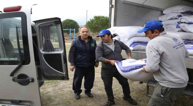 Aydın Büyükşehir Belediyesinden küçük aile işletmelerine yem desteği