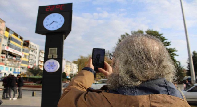 Aydın havası şaşırttı, termometreler 22 dereceyi gösterdi