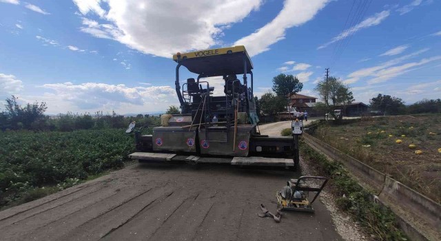 Samsun'un Bafra İlçesinde beton yol seferberliği
