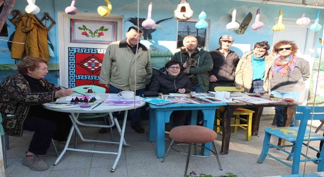 Balıkesirli ressamlar köy atölyesinde resim yaptılar